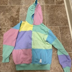 teddy fresh patchwork hoodie